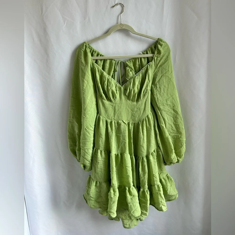 Princess Polly Light Green Sun Dress - Picture 2 of 7